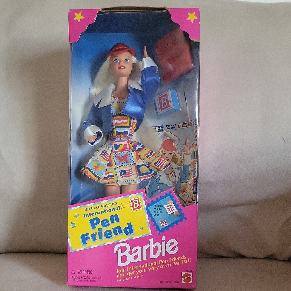 Barbie International Pen Friend Doll in Blue and Red Outfit